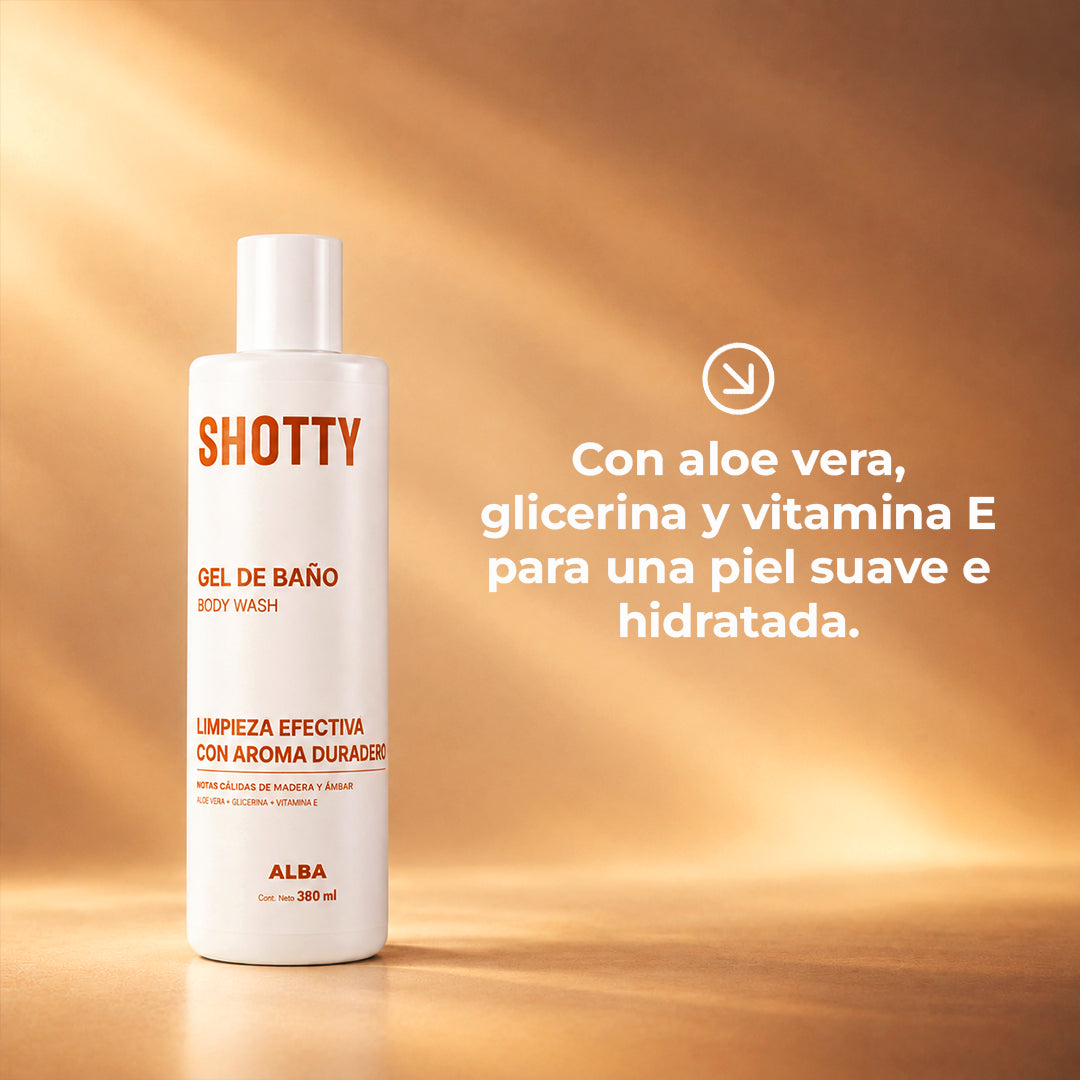 Body Wash Shotty Alba (Madera y Ámbar) 380 ml