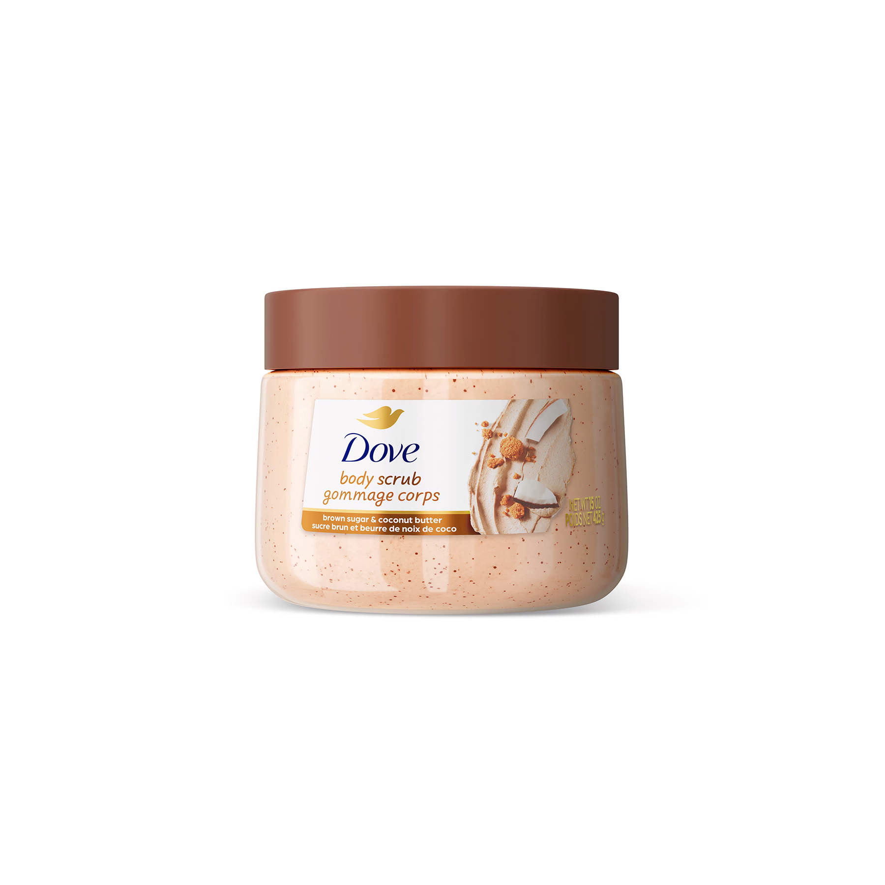 Exfoliante Dove Azúcar Morena y Aceite de Coco 425 g