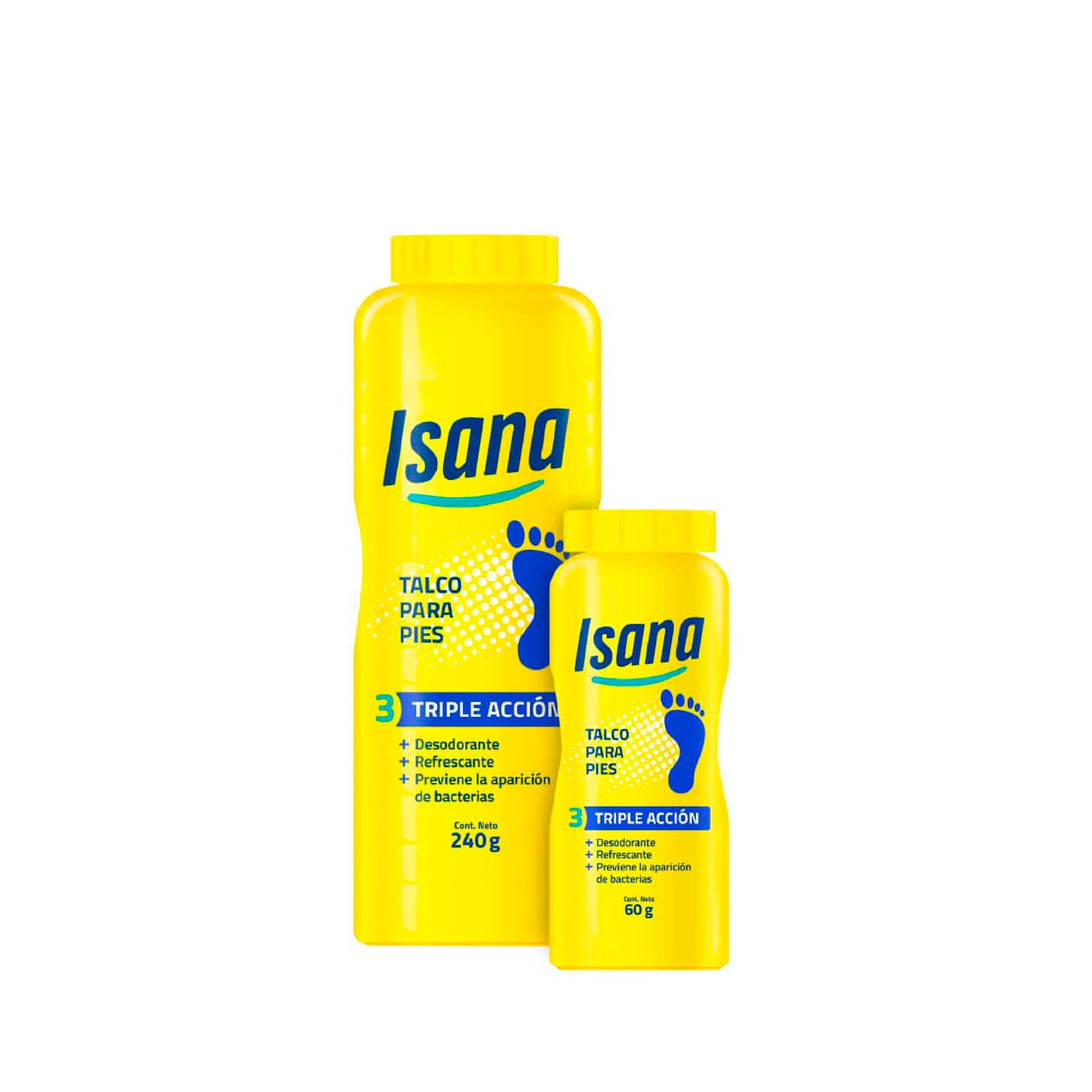 Pack talco para pies Isana Triple Acción 2und 240 gr