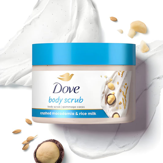 Exfoliante Dove - Macadamia Triturada y Leche de Arroz